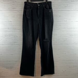 BDG Black Stretch High Rise Flare Jeans Size 32